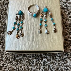 Turquoise and Silver Jewelry Set